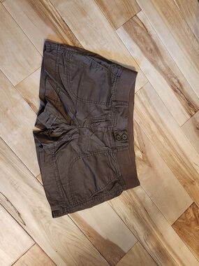 LOFT Women's Brown Flat-Front Casual Shorts